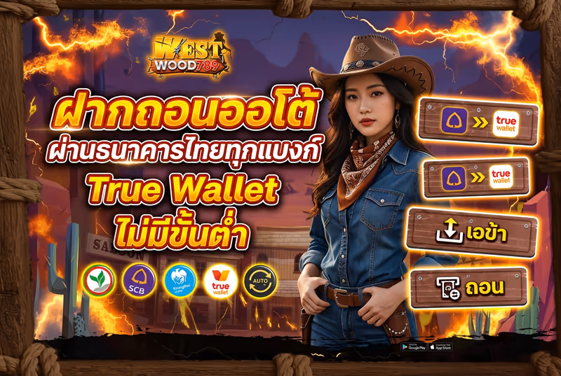 ฝากถอนออโต้ผ่านธนาคารไทยทุกแบงก์ True Wallet ไม่มีขั้นต่ำ